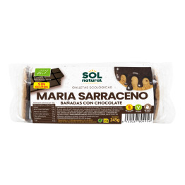 Galletas Marias Trigo Sarraceno bañadas de chocolate bio 245g Sol Natural