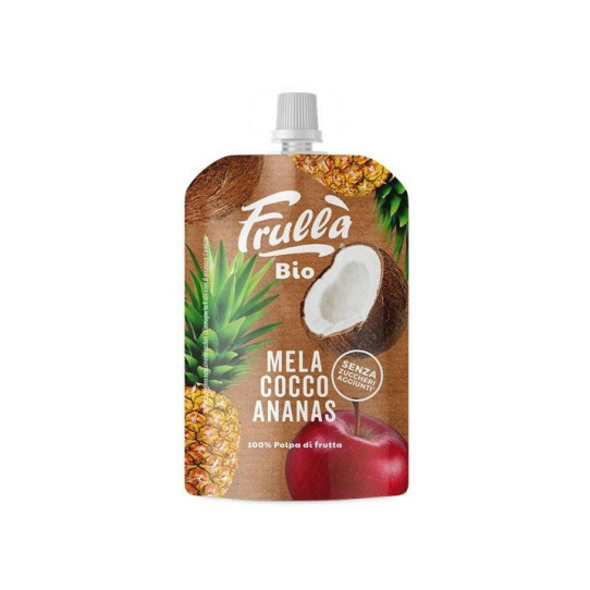 Pure de Manzana, Coco y Piña bio doypack 100g Frulla