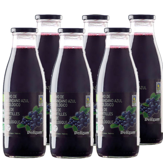 Zumo de Arandano Azul (blueberry) bio 6x750ml Delizum