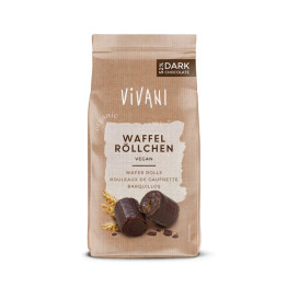 Barquillos con chocolate negro con un 52% de chocolate negro vegano bio 125g Vivani