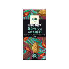 Tableta chocolate negro 85% con datiles Bio 70g Sol Natural