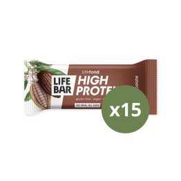 Barrita de proteina sabor chocolate bio 40g (caja 15 unds) Lifebar