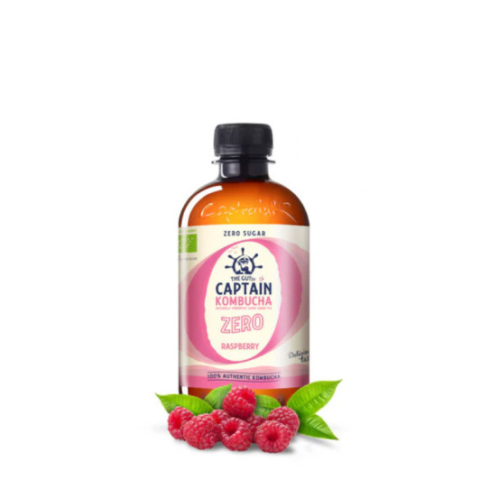 Kombucha ZERO Raspberry Bio 400ml Captain Kombucha