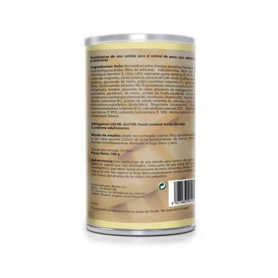 Batido saciante de chocolate blanco...