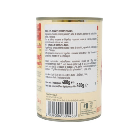 Tomates pelados en lata Bio 400g Alce Nero 2