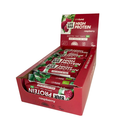 Barrita de proteína sabor frambuesa Bio 40g x 15unds Lifebar 2