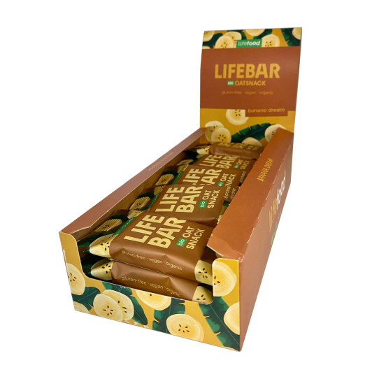 Barrita de avena banana dream Bio 40g x 15 uds Lifebar 2