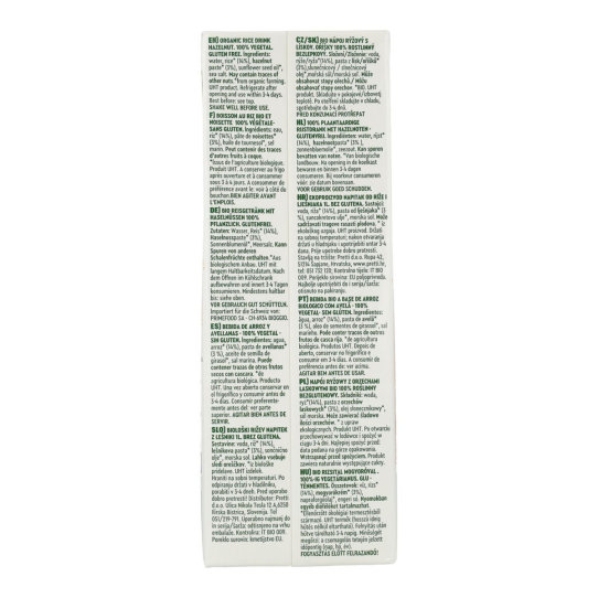 Bebida de arroz con avellanas Bio...