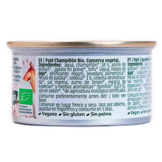 Pate de champiñon lata 125g Granovita