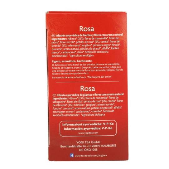 Yogi Tea Rosa 17 filtros