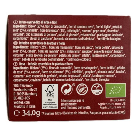Yogi Tea Rosa 17 filtros