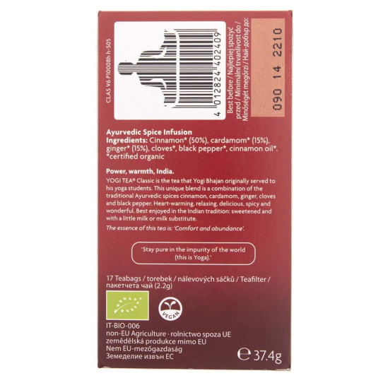 Yogi Tea Classic 17 filtros