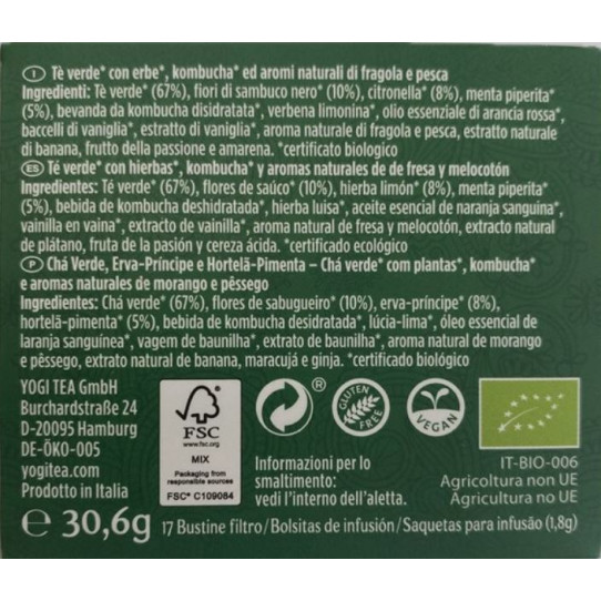 Yogi Tea Te verde Armonia 17 filtros
