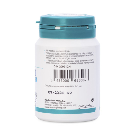 Triptofano con Gaba + Pasiflora y...