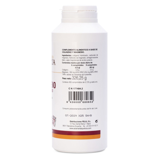 Colágeno con magnesio familiar 450...