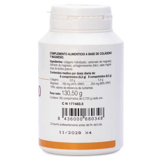 Colágeno con magnesio 180 comprimidos...