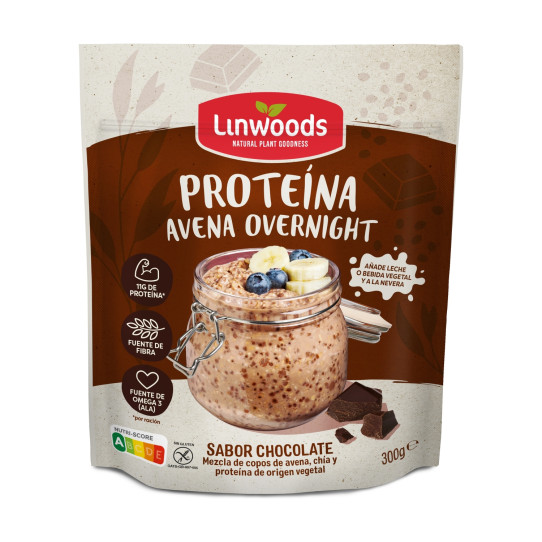 Avena Overnight Proteina Chocolate S/G 300g Linwoods
