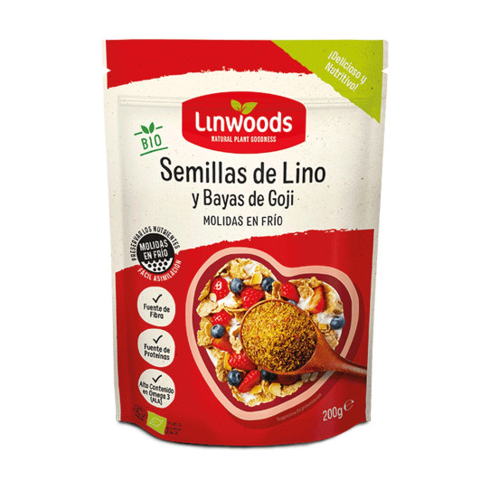 Semillas de Lino y Bayas de Goji Molidas Bio 200g Linwoods