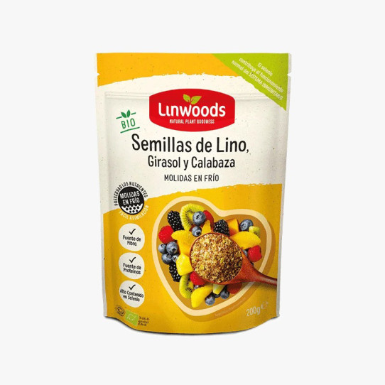 Semillas de Lino, Girasol y Calabaza Molidas Bio 200g Linwoods