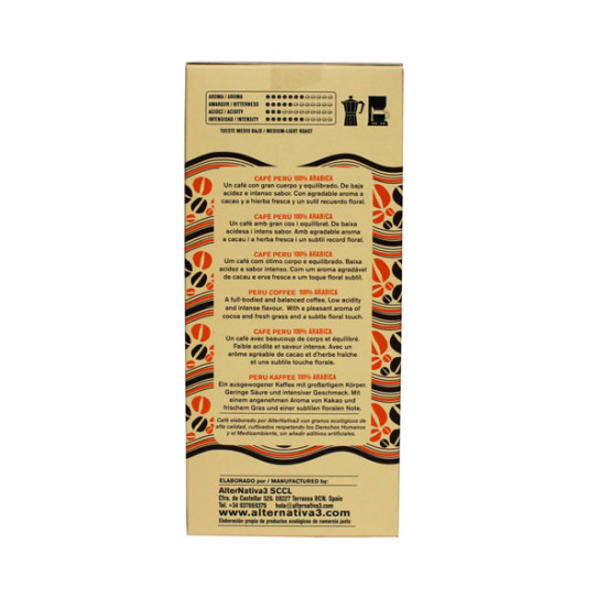 Cafe Peru molido bio 250 g Alternativa 3 3
