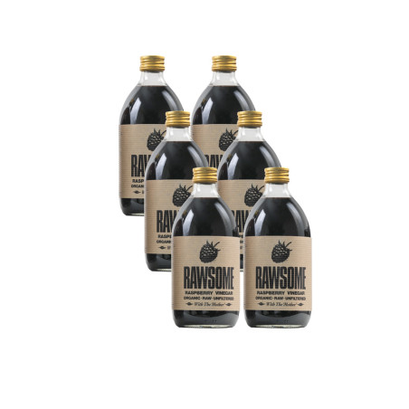 Vinagre de frambuesa sin filtrar Bio 6x500ml RAWSOME