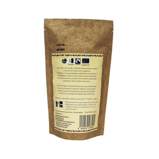 Cafe con Shiitake molido Bio 150g Alternativa3 2