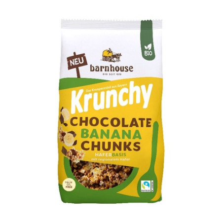 Muesli Krunchy Chocolate Banana chunks bio 450g Barnhouse