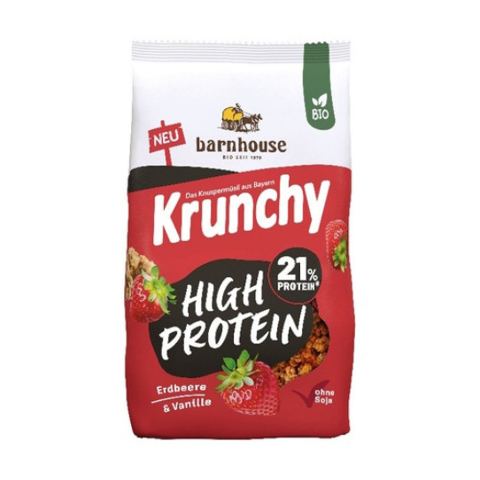 Muesli Krunchy Fresa V.High Protein (21% protein) bio 450g Barnhouse