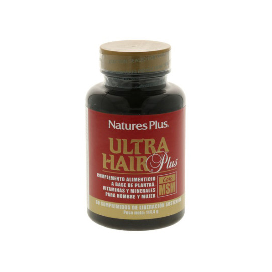 Ultra Hair Plus con MSM (fortalecer el cabello) 60 comp Natures Plus