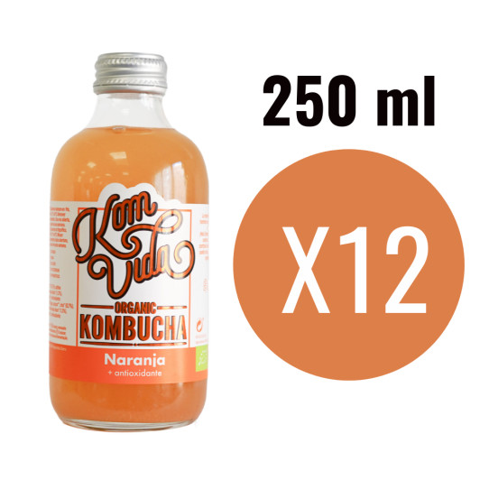 Kombucha Naranja Bio 12x250ml Komvida