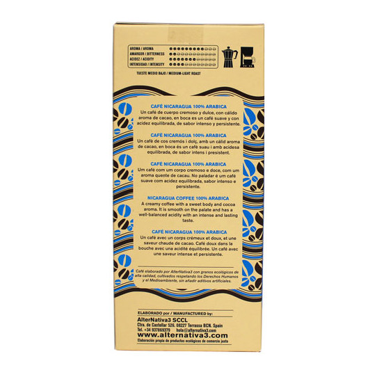 Cafe Nicaragua molido bio 250 g Alternativa 3 2