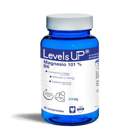 Magnesio 101% + Vitamina B6 60 comprimidos Levels Up