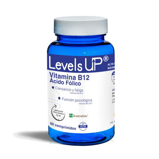 Vitamina B12 + acido Folico 60 comprimidos Levels Up