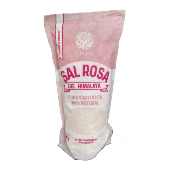 Sal rosa del Himalaya fina 1kg Uneysa