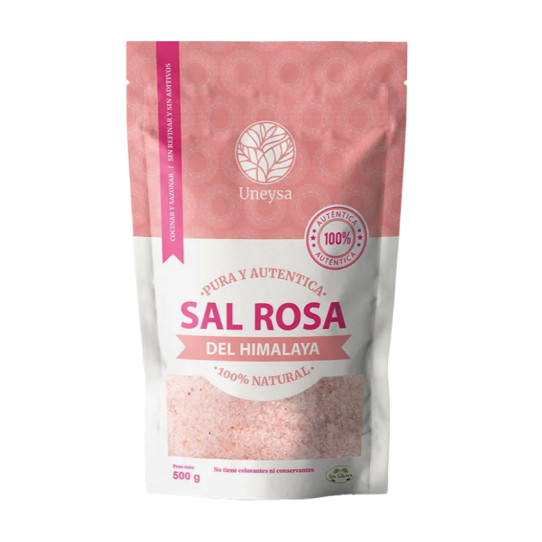 Sal rosa del Himalaya fina 500g Uneysa
