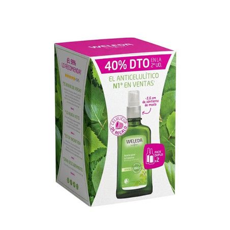 Pack Anticelulitico (2 x Aceite de Abedul 100ml 2ª ud 40% dtos) Weleda