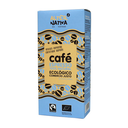 Cafe espresso molido bio 250 g...