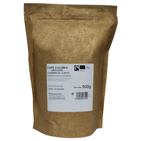Cafe soluble liofilizado bio 500g...