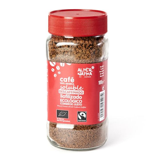 Cafe soluble descafeinado liofilizado...