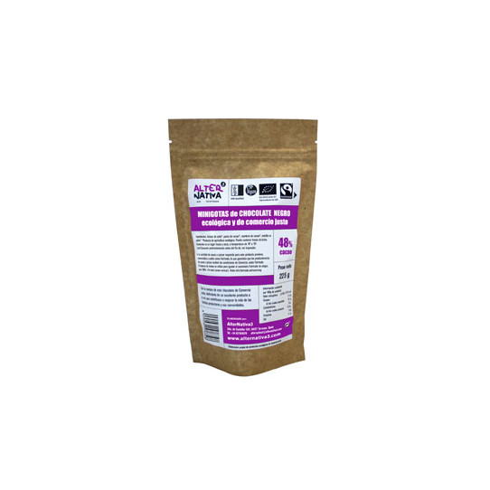 Mini gotas de chocolate 48% bio 225g...