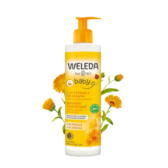 Champu-Gel (2 en 1) de calendula bebe y niño 400ml Weleda