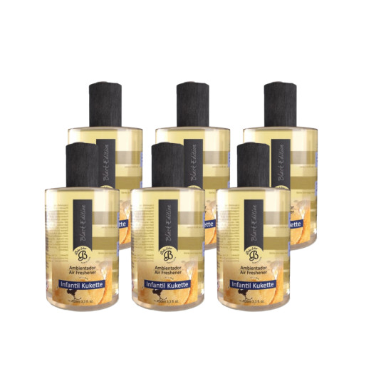 Ambientador Infantil Kukette Spray Black Edition 6x100ml Boles d'olor