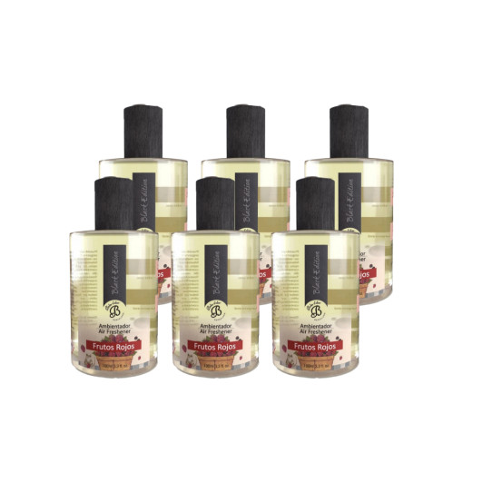 Ambientador Frutos rojos Spray Black Edition 6x100ml Boles d'olor