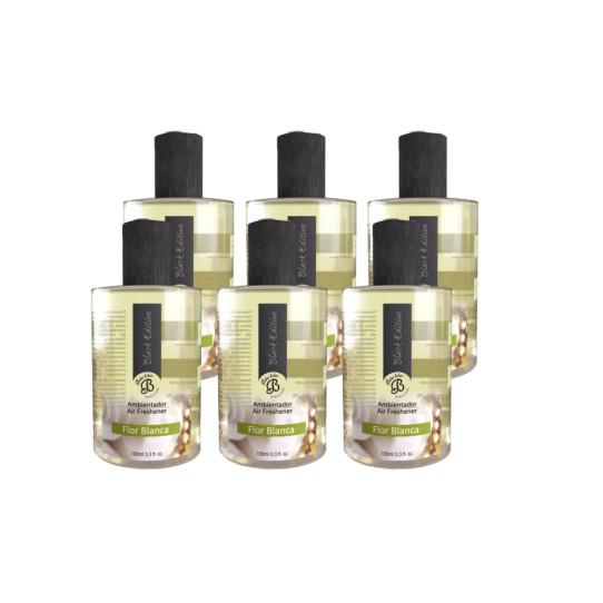 Ambientador Flor Blanca Spray Black Edition 6x100ml Boles d'olor