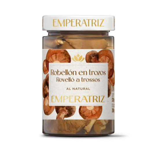 Rovellon en trozos al natural  bio 370ml Emperatriz