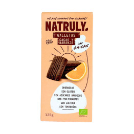Galletas sabor cacao y naranja Bio 125g Natruly