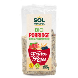 Porridge Frutos rojos avena-T.Sarraceno Bio 250g Sol Natural
