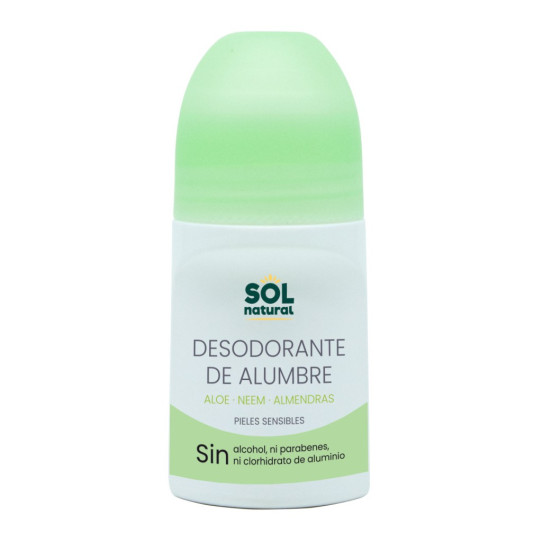 Desodorante Roll On de Alumbre aloe y neem 75 ml Sol Natural