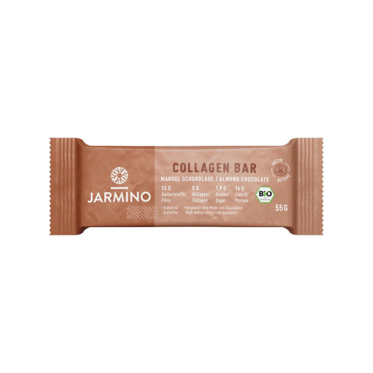 Barrita de Colageno Almendra y Cacao BIO 12x55g Jarmino 2