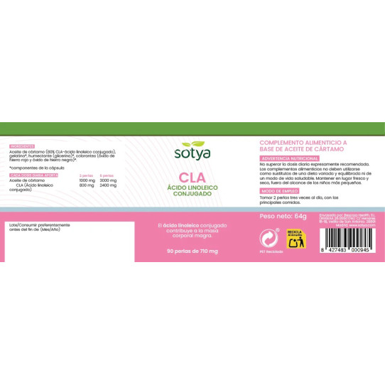 Cla-Acido linoleico 710mg 90 perlas...